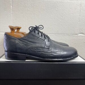 Bed Stu Mens Black Leather Derby Shoes Bench Made Distressed Oxfords Size 11